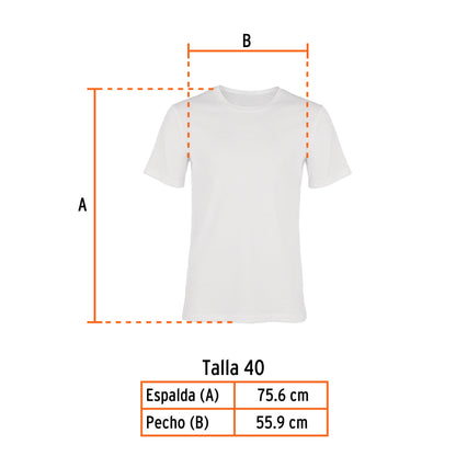 Playera cuello redondo para hombre color blanco en talla G