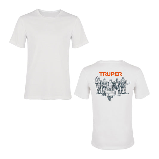 Playera cuello redondo para hombre color blanco en talla EG