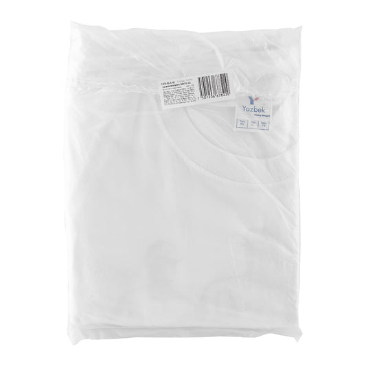 Playera cuello redondo para hombre color blanco en talla EG