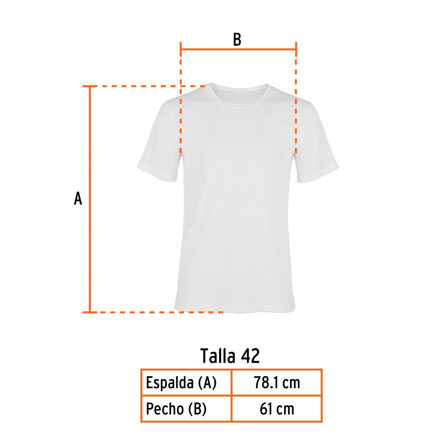 Playera cuello redondo para hombre color blanco en talla EG