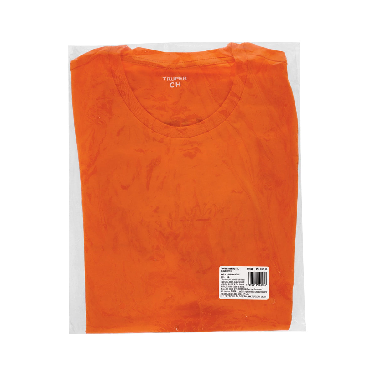 Playera cuello redondo para hombre, naranja, CH · vista 5