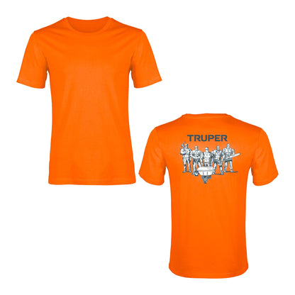 Playera cuello redondo para hombre color naranja en talla EG