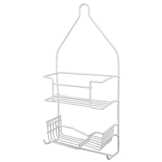 Organizador para regadera con cubierta plástica y estructura metálica