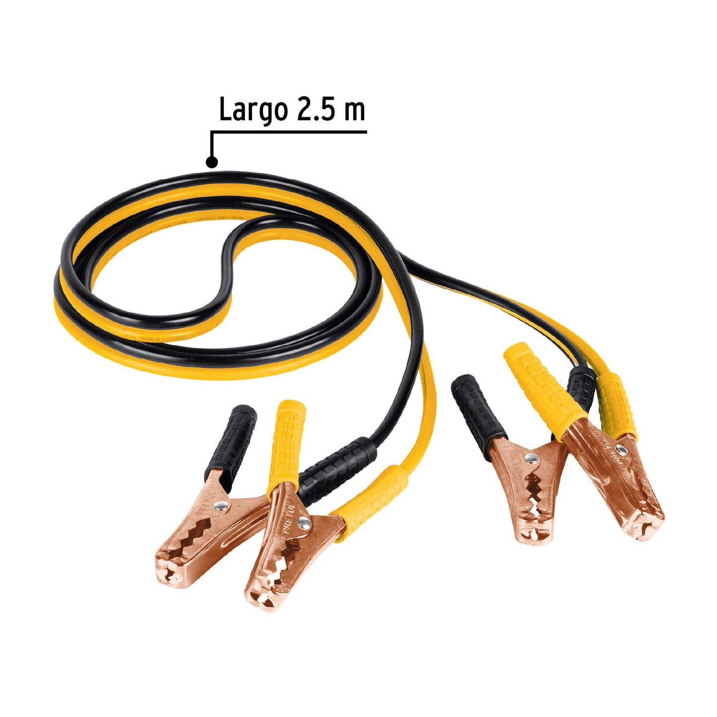 Cables pasa corriente de 2.5 metros 125 A calibre 10 AWG
