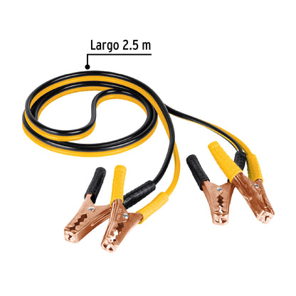 Cables pasa corriente de 2.5 metros 125 A calibre 10 AWG