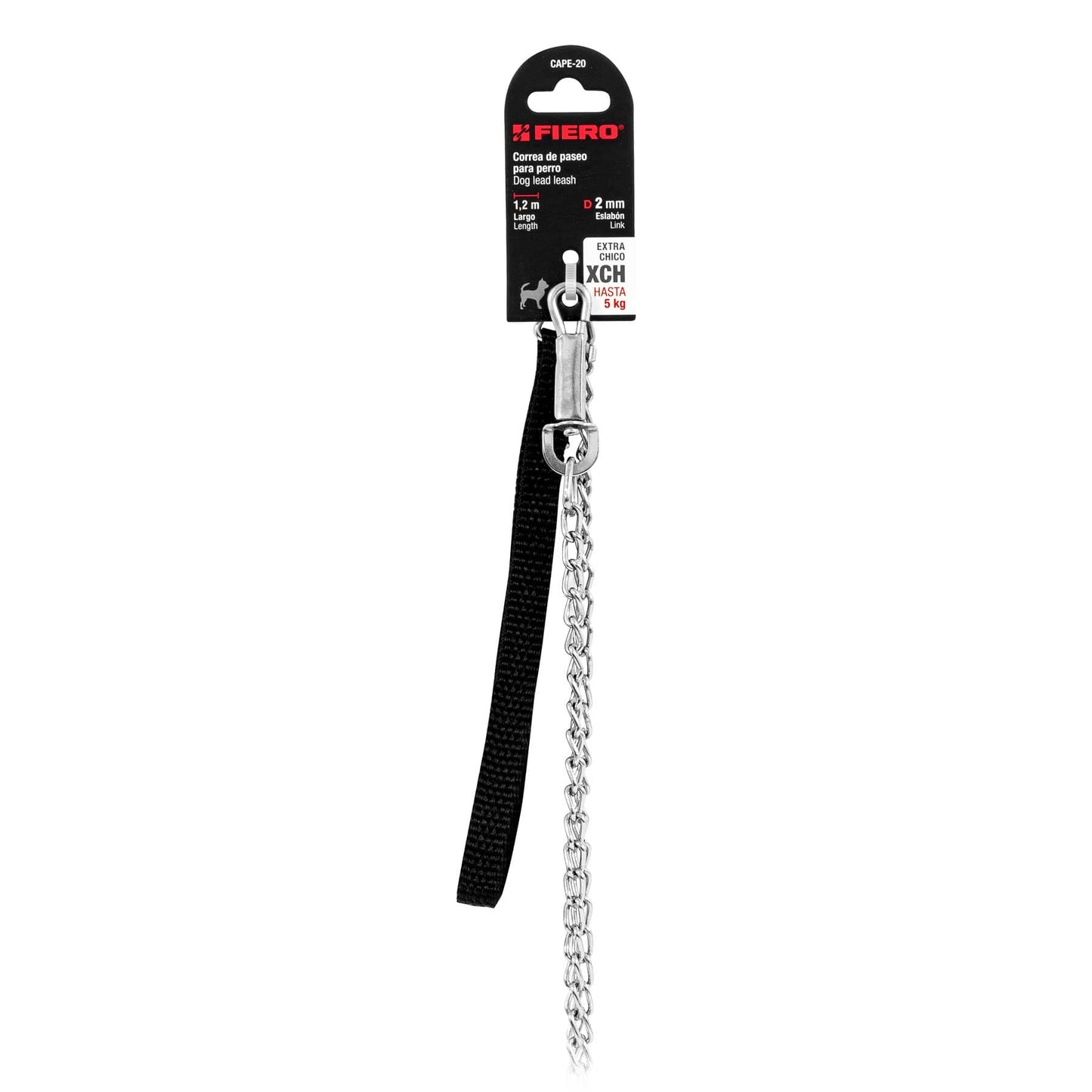 Cadena de paseo para perro 2 mm