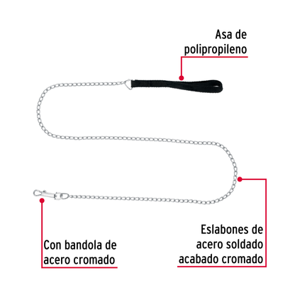 Cadena de paseo para perro 2 mm
