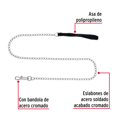 Cadena de paseo para perro 2.5 mm