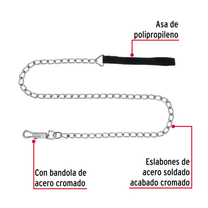 Cadena Paseo Perro Acero Cromado