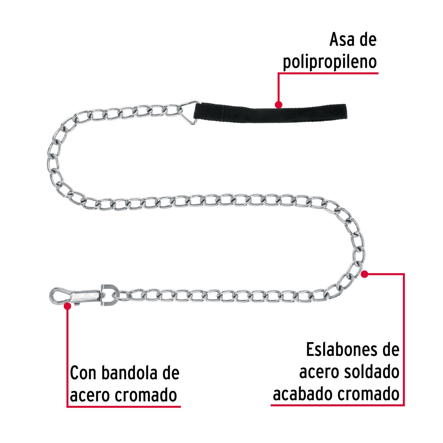 Cadena Paseo Perro Talla Grande