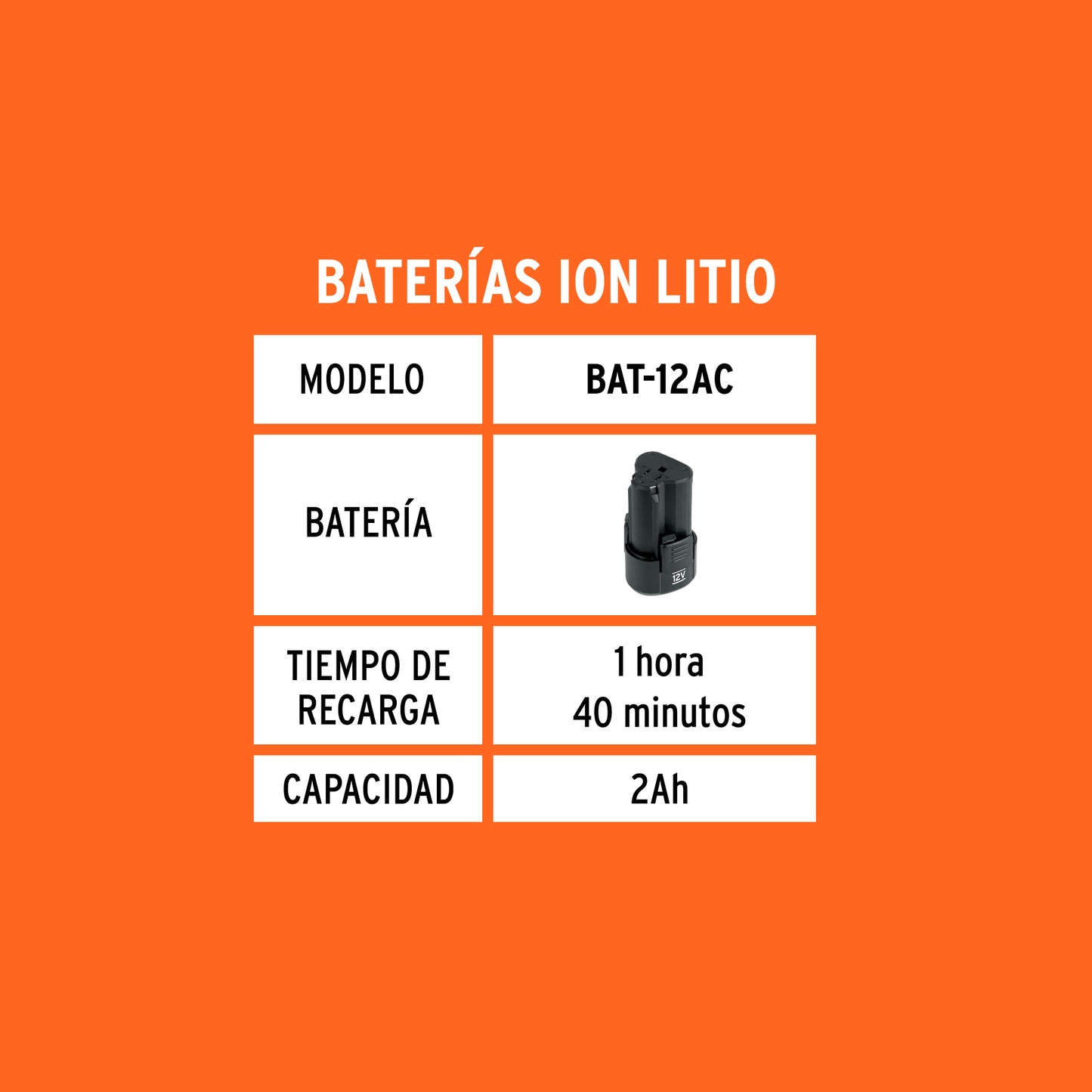 Cargador de baterías de 12 V para ROTI-12AC y TALI-12AC