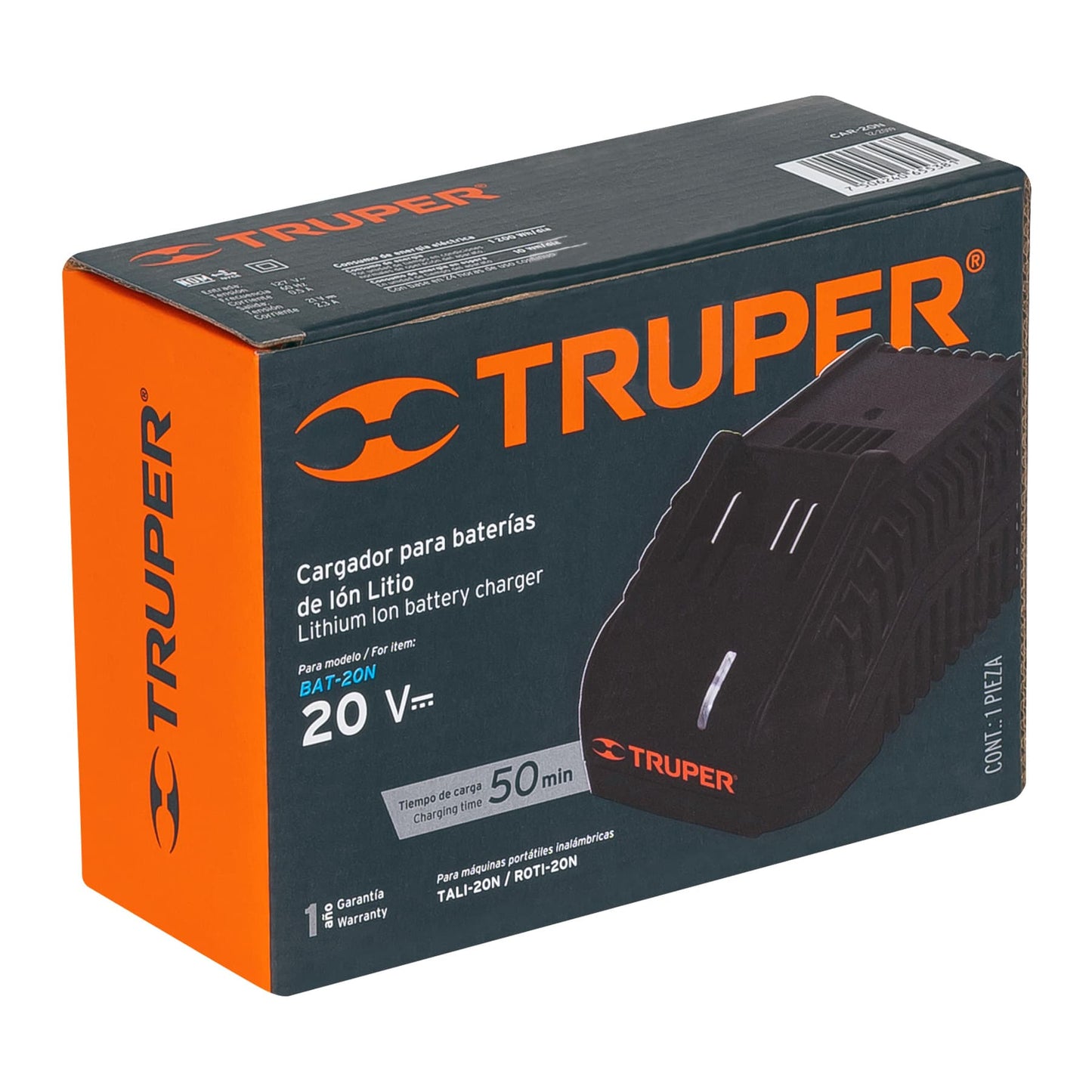 Cargador de baterías de ion litio de 20 V para TALI-20N y ROTI-20N
