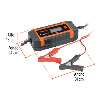 Cargador / mantenedor de 4 A para baterías de 6V/12V · vista 3