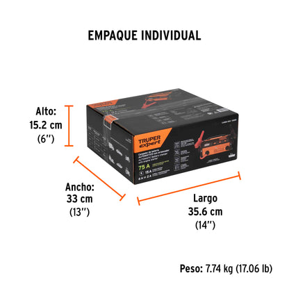 Cargador de baterías 15 A, arrancador de 75A, 6V/12V · vista 5