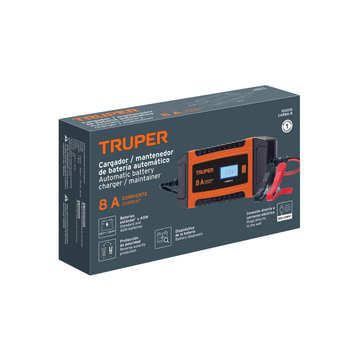 Cargador / mantenedor de 8A para baterías de 12V/24V · vista 6