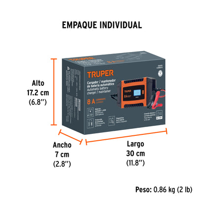 Cargador / mantenedor de 8A para baterías de 12V/24V · vista 7
