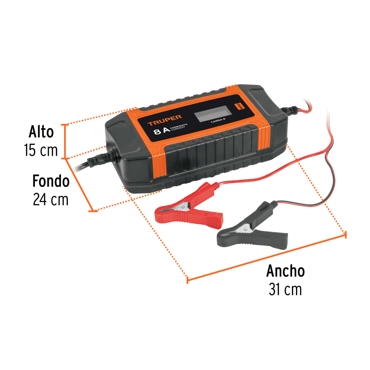 Cargador / mantenedor de 8A para baterías de 12V/24V · vista 3