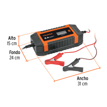 Cargador / mantenedor de 8A para baterías de 12V/24V · vista 3