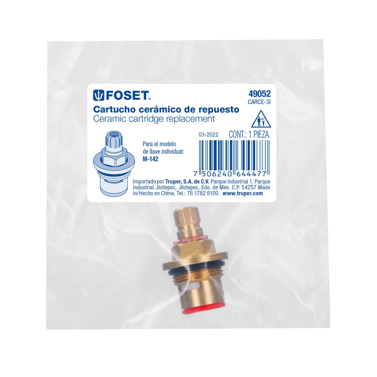 Cartucho cerámico para llave M-142