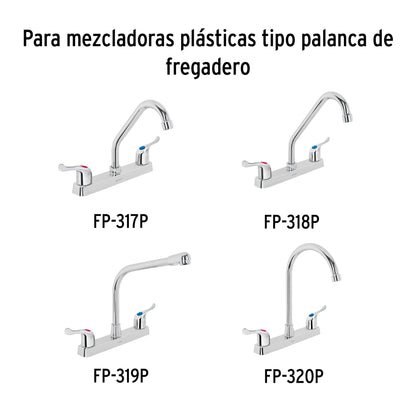 Bolsa con 2 cartuchos cerámicos para mezcladoras plásticas