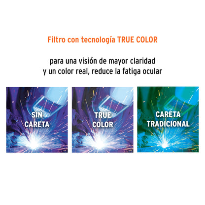 Careta electrónica para soldar 9-13 panel digital