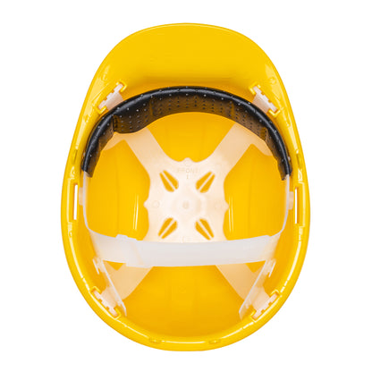 Casco de Seguridad Industrial con Ajuste por Intervalos Amarillo