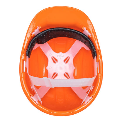 Casco de Seguridad Industrial con Ajuste por Intervalos  Naranja