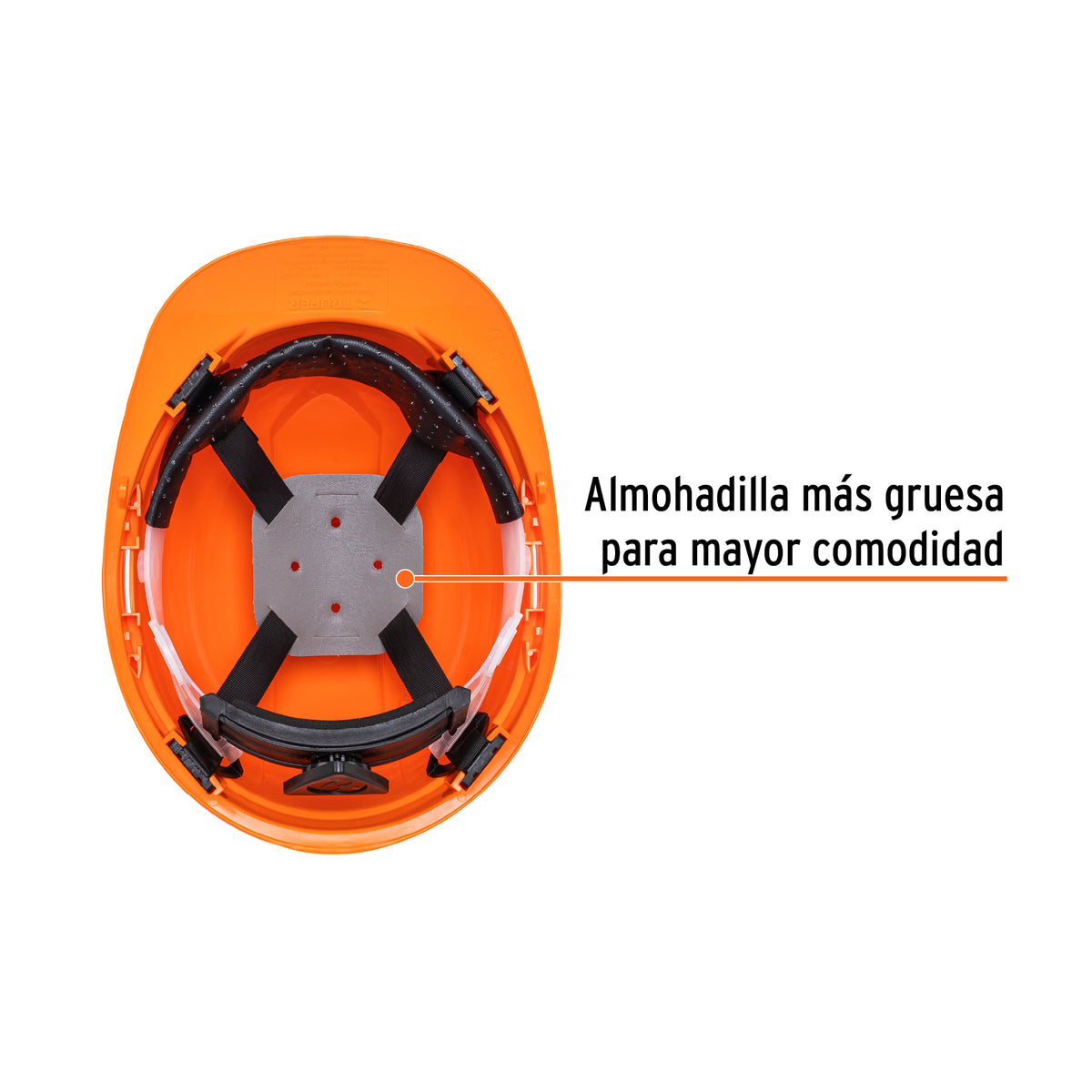 Casco de seguridad anaranjado Truper – vista 2