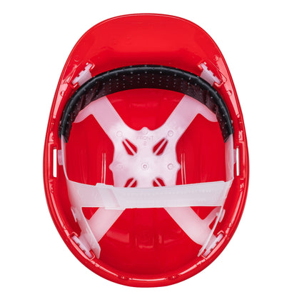 Casco de Seguridad Industrial con Ajuste por Intervalos Rojo