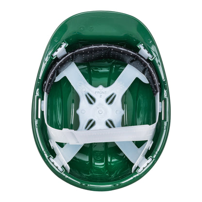 Casco de Seguridad Industrial con Ajuste por Intervalos Verde