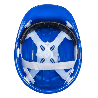 Casco de Seguridad Industrial con Ajuste por Intervalos  Azul