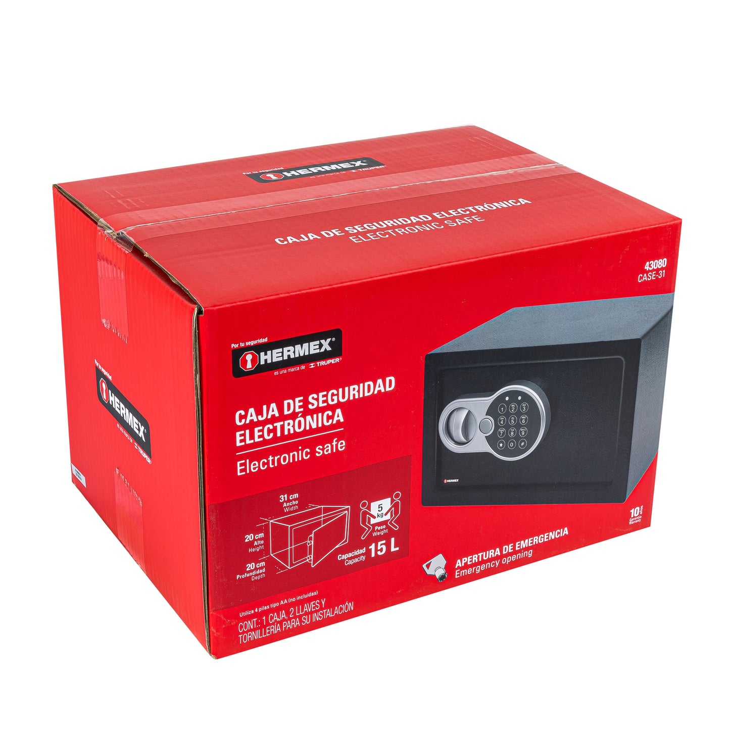 Caja fuerte de seguridad electrónica de acero chica con combinación programable