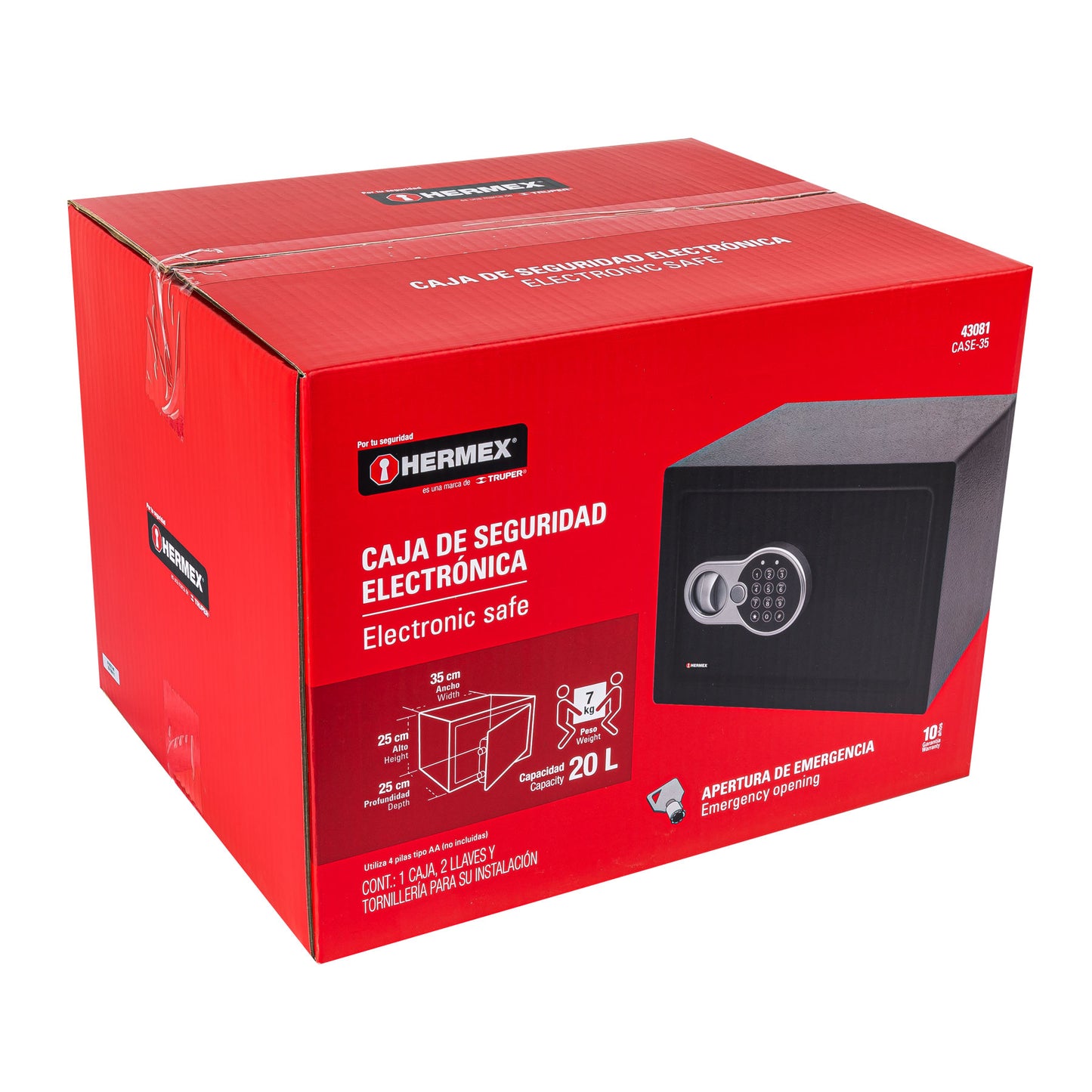 Caja fuerte de seguridad electrónica de acero mediana con combinación programable