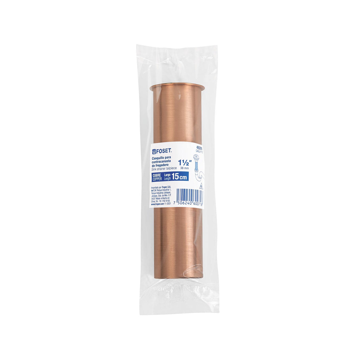 Casquillo de cobre para contracanasta, 1-1/2", 15 cm · vista 2