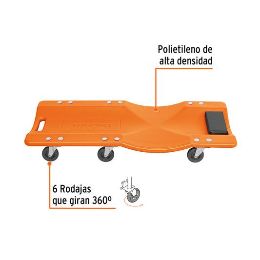 Cama plástica 36 pulg para mecánico