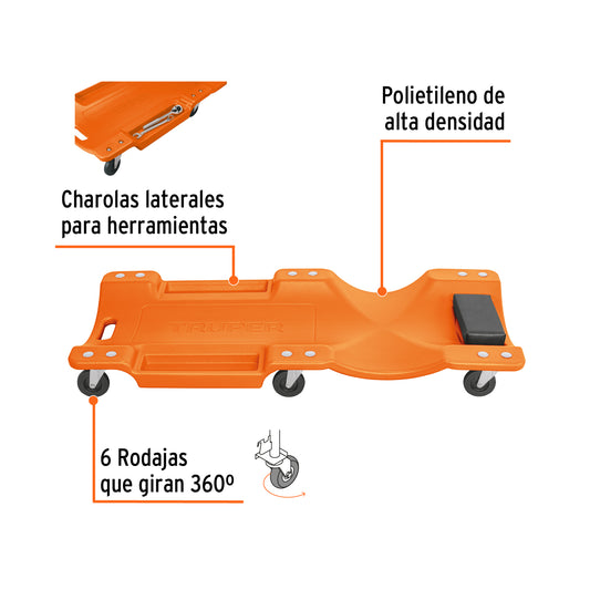 Cama plástica 40 pulg para mecánico