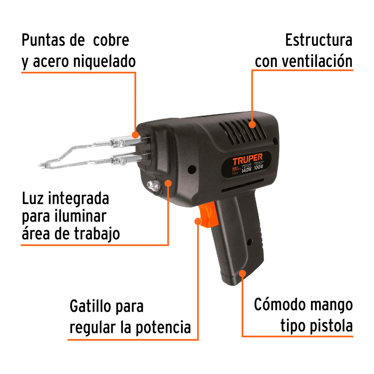 Cautin 140 W tipo pistola - SKU 17548