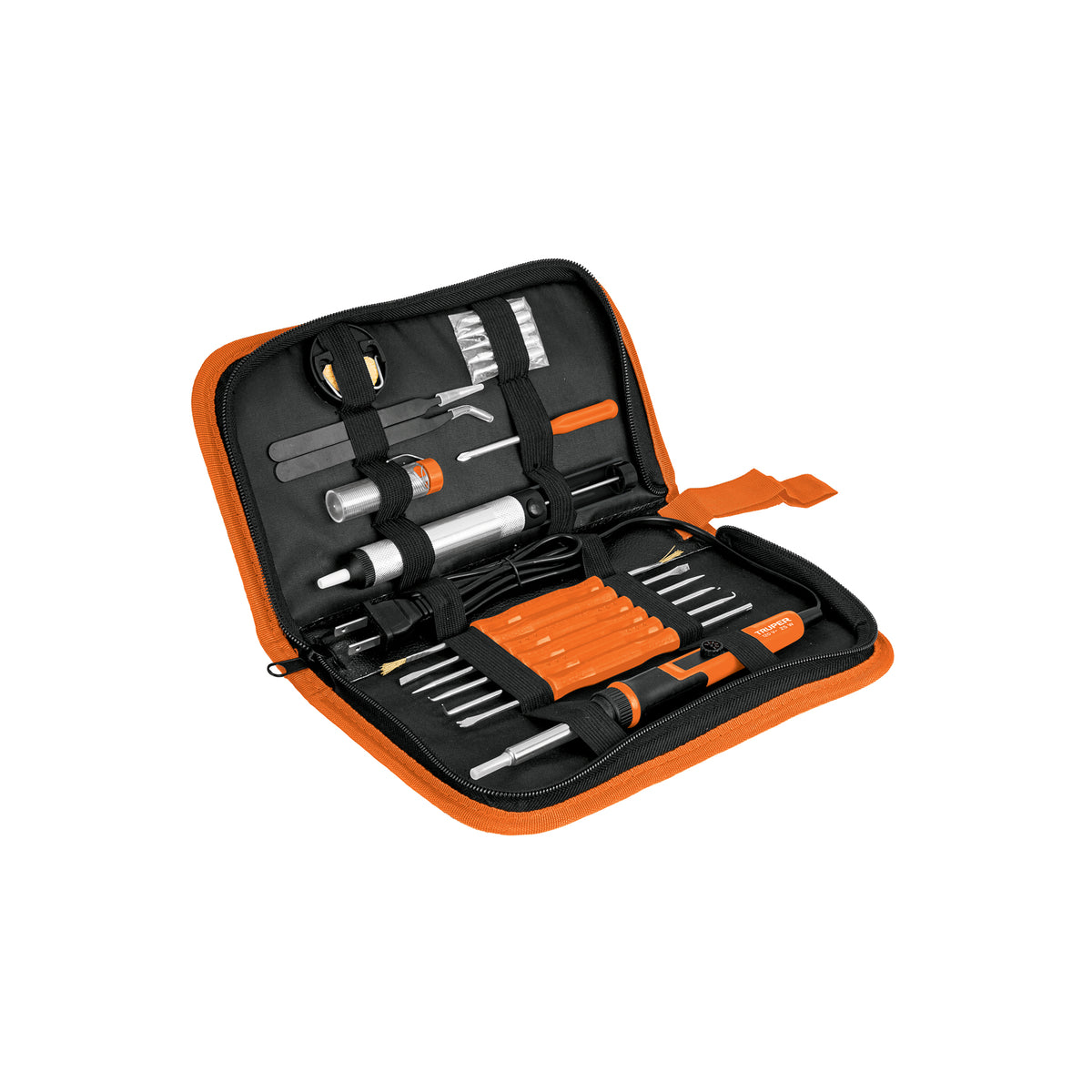 Kit de soldadura electrónica con cautín de 25 W y temperatura regulable