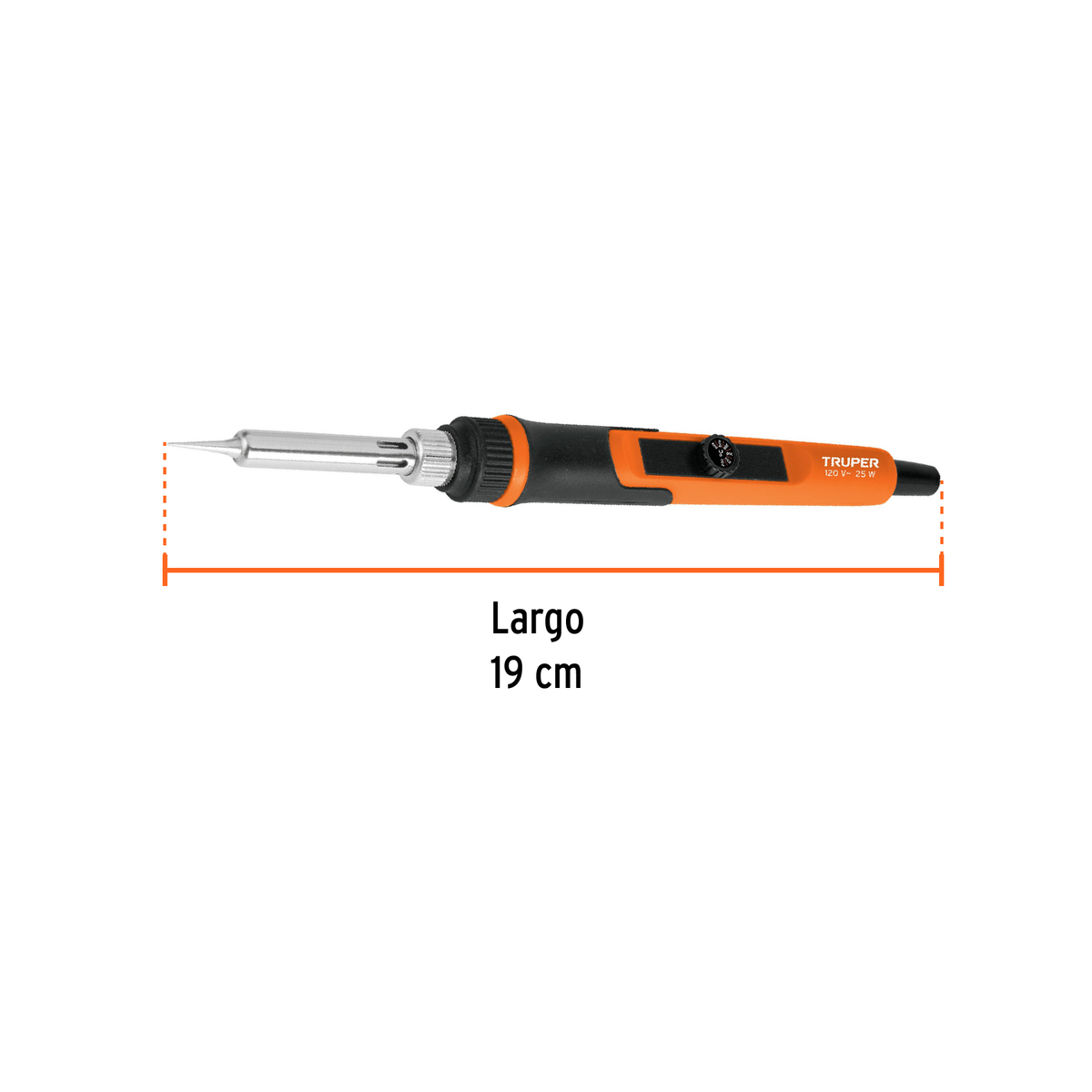 Cautín de 25 W para electrónica con temperatura regulable