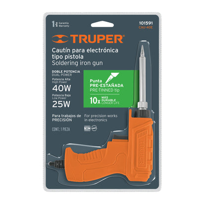 Cautín de 40 W tipo pistola para electrónica