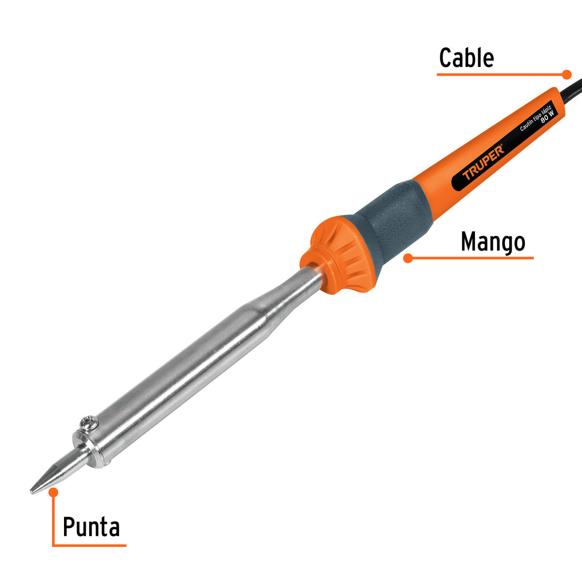 Cautín de 80 W tipo lápiz para trabajo pesado