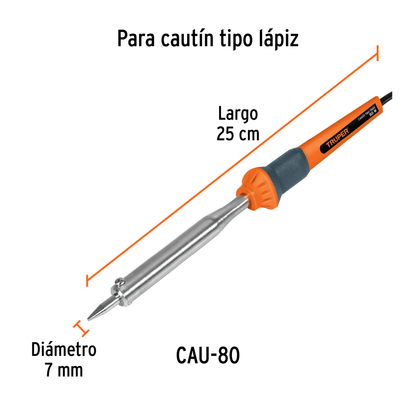 Cautín de 80 W tipo lápiz para trabajo pesado