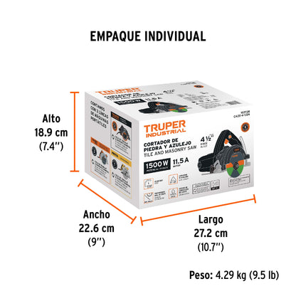 Cortadora para azulejos, 4-1/2", 1500W, TRUPER INDUSTRIAL · vista 8