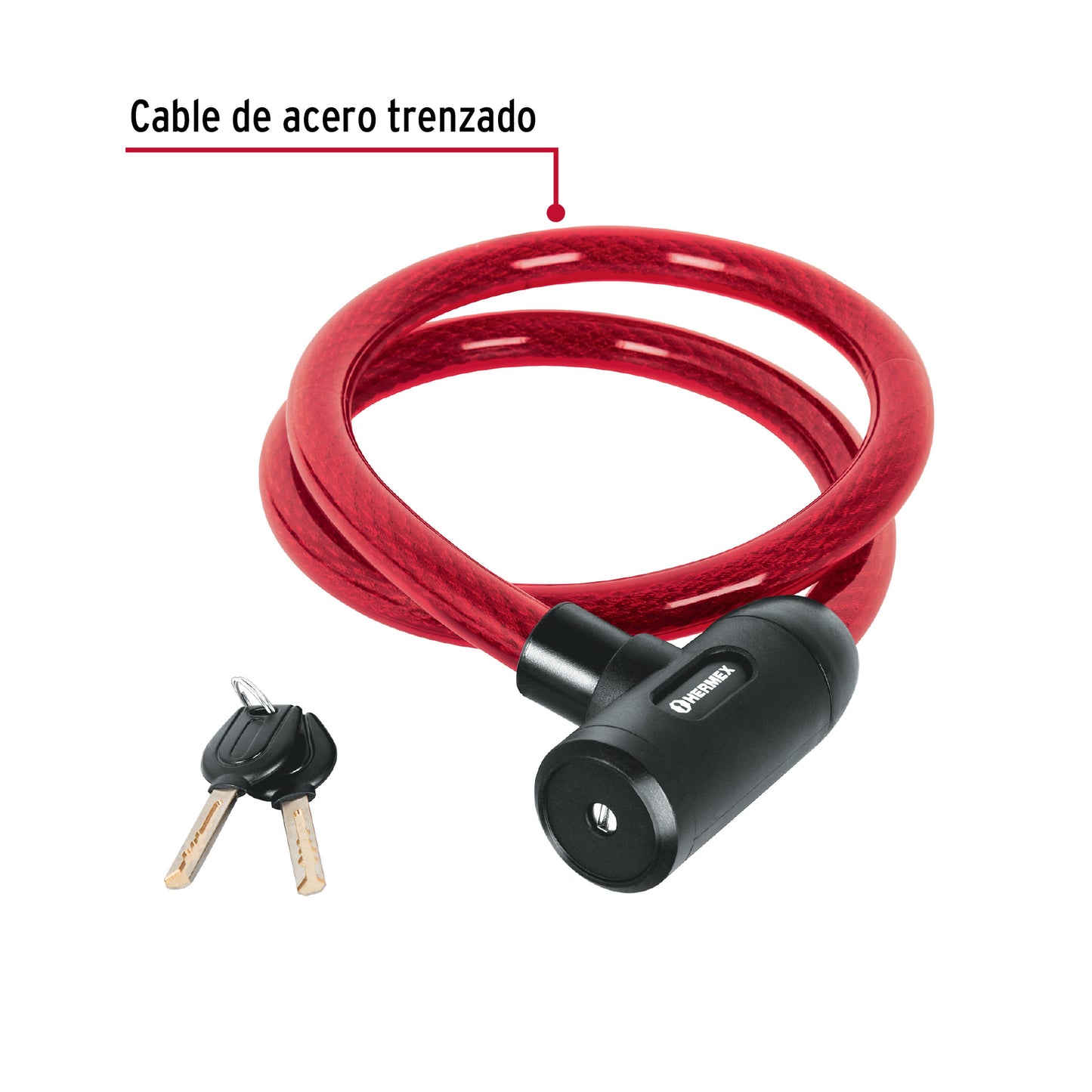 Candado de cable con llave 20 mm x 1.20 m