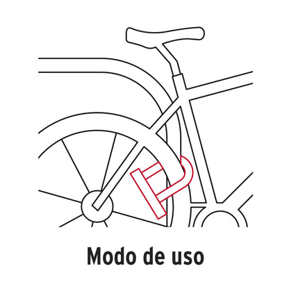 Candado rígido tipo U de 12 mm