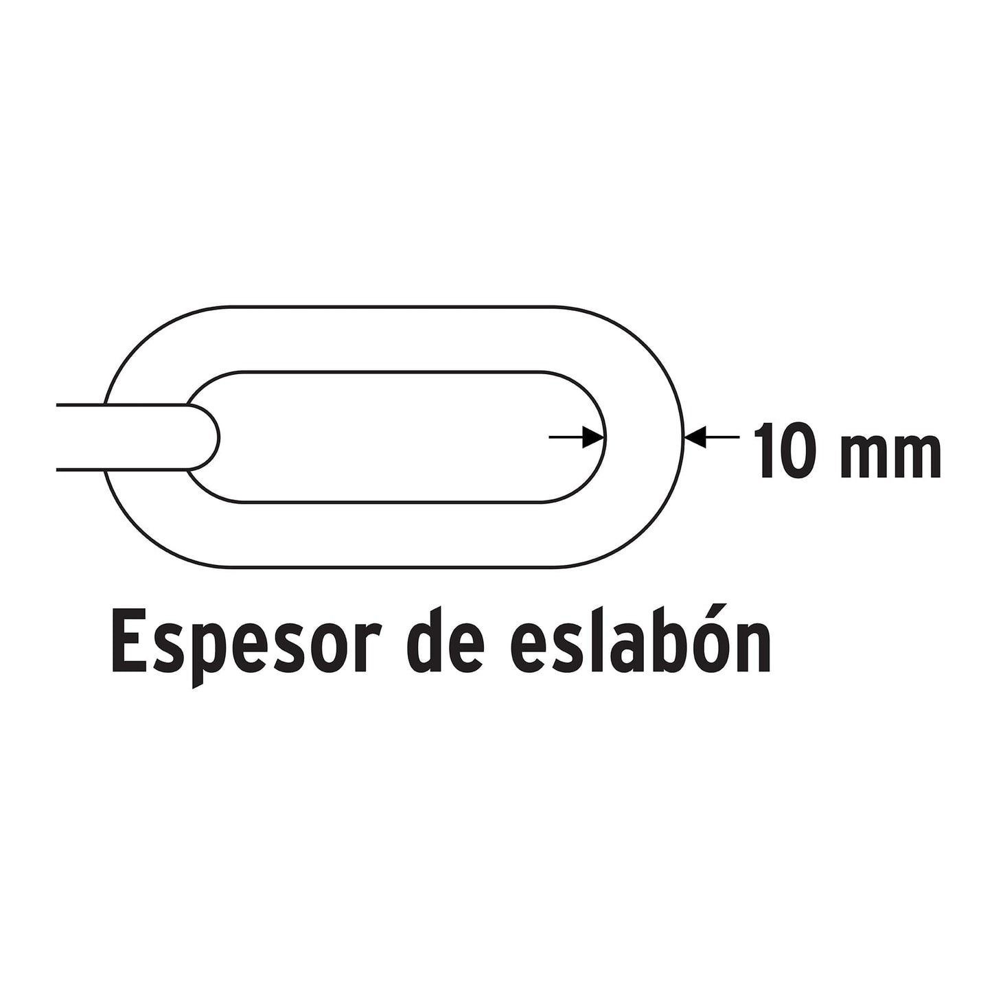 Candado con cadena forrada de 10 mm