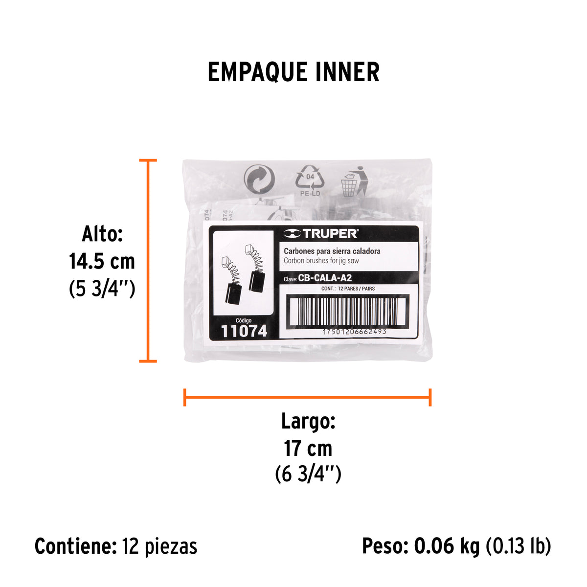 2 carbones para CALA-A2 - TRUPER - SKU 11074