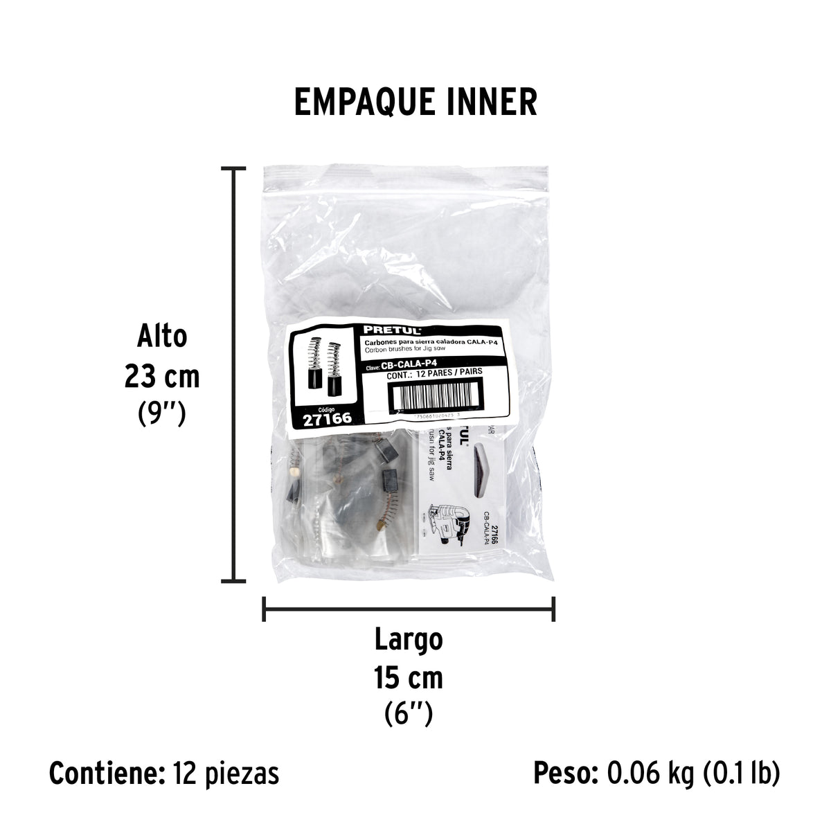 Bolsa con 2 carbones de repuesto para CALA-P4 · vista 3