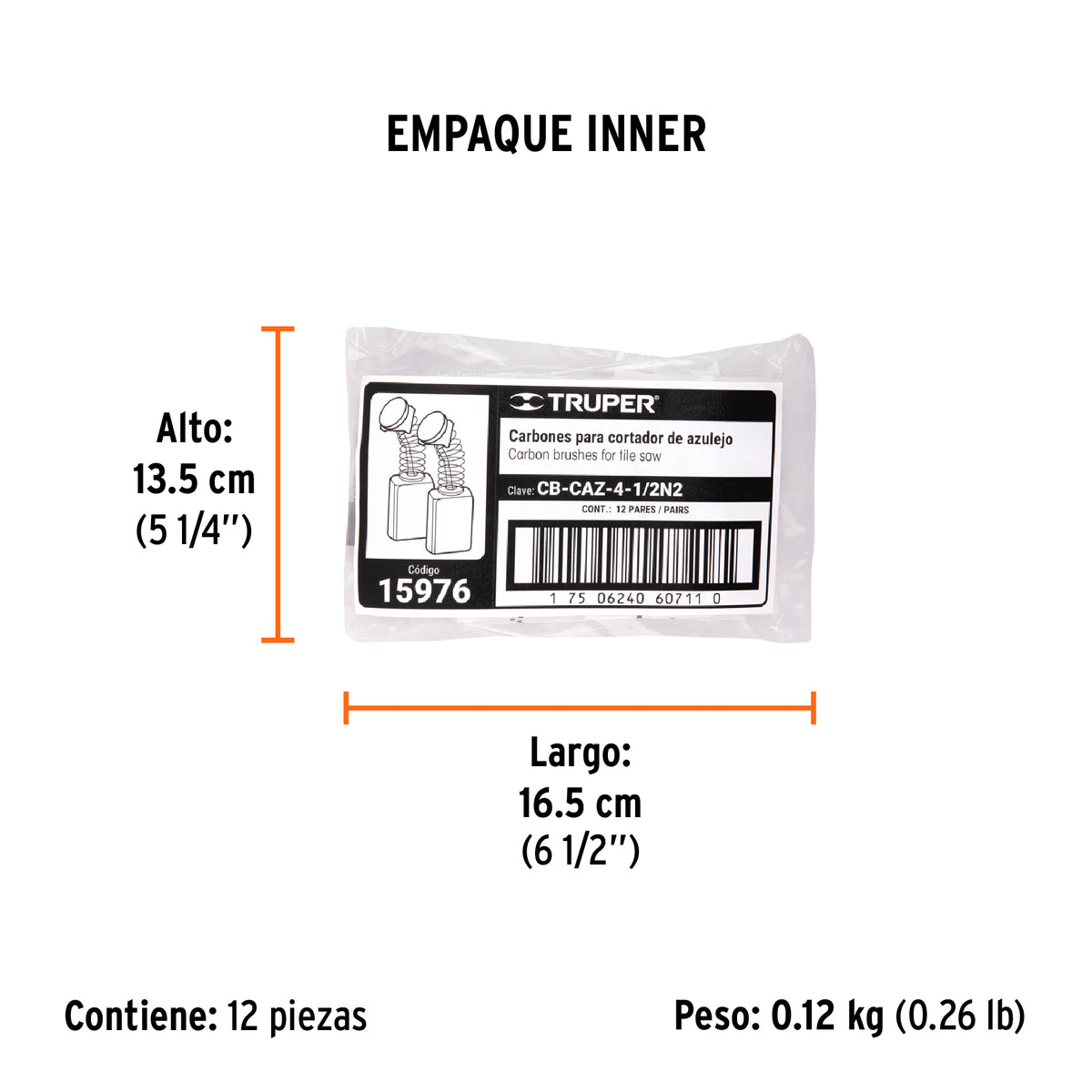 2 carbones para CAZ-EL-4-1/2N - SKU 15976