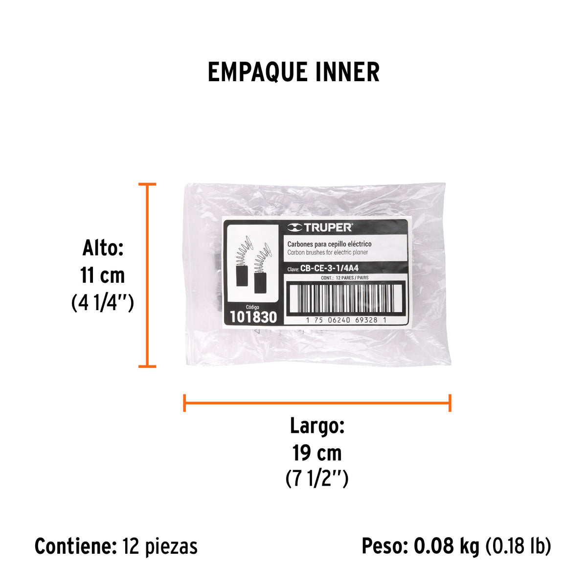 2 carbones para CEPEL-3-1/4A4 - SKU 101830